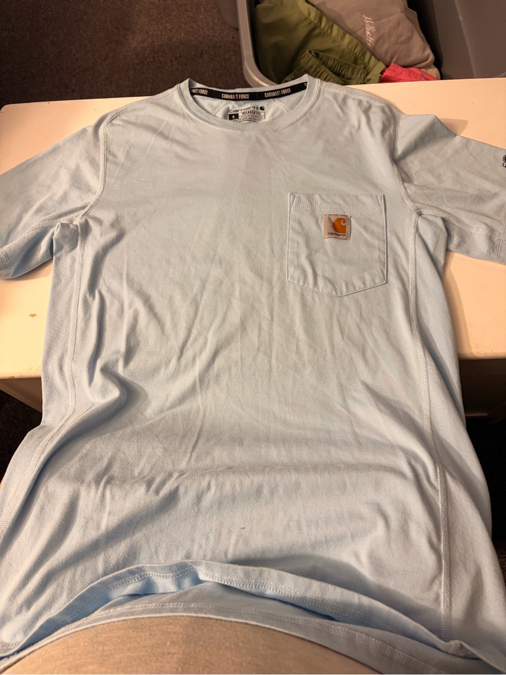 Carhartt Light Blue Short-Sleeve Pocket Tee